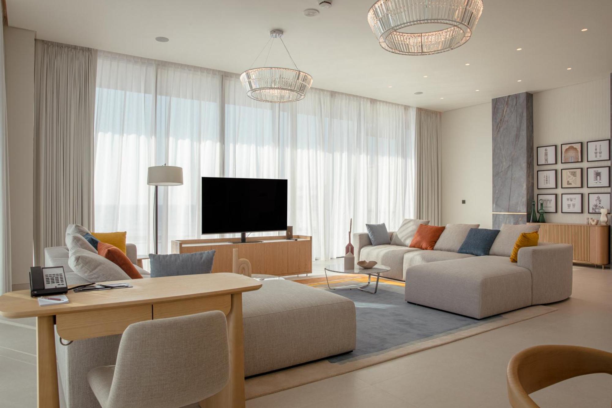 Ajman Hotel & Villas By Blazon Hotels Ngoại thất bức ảnh A living room at the hotel